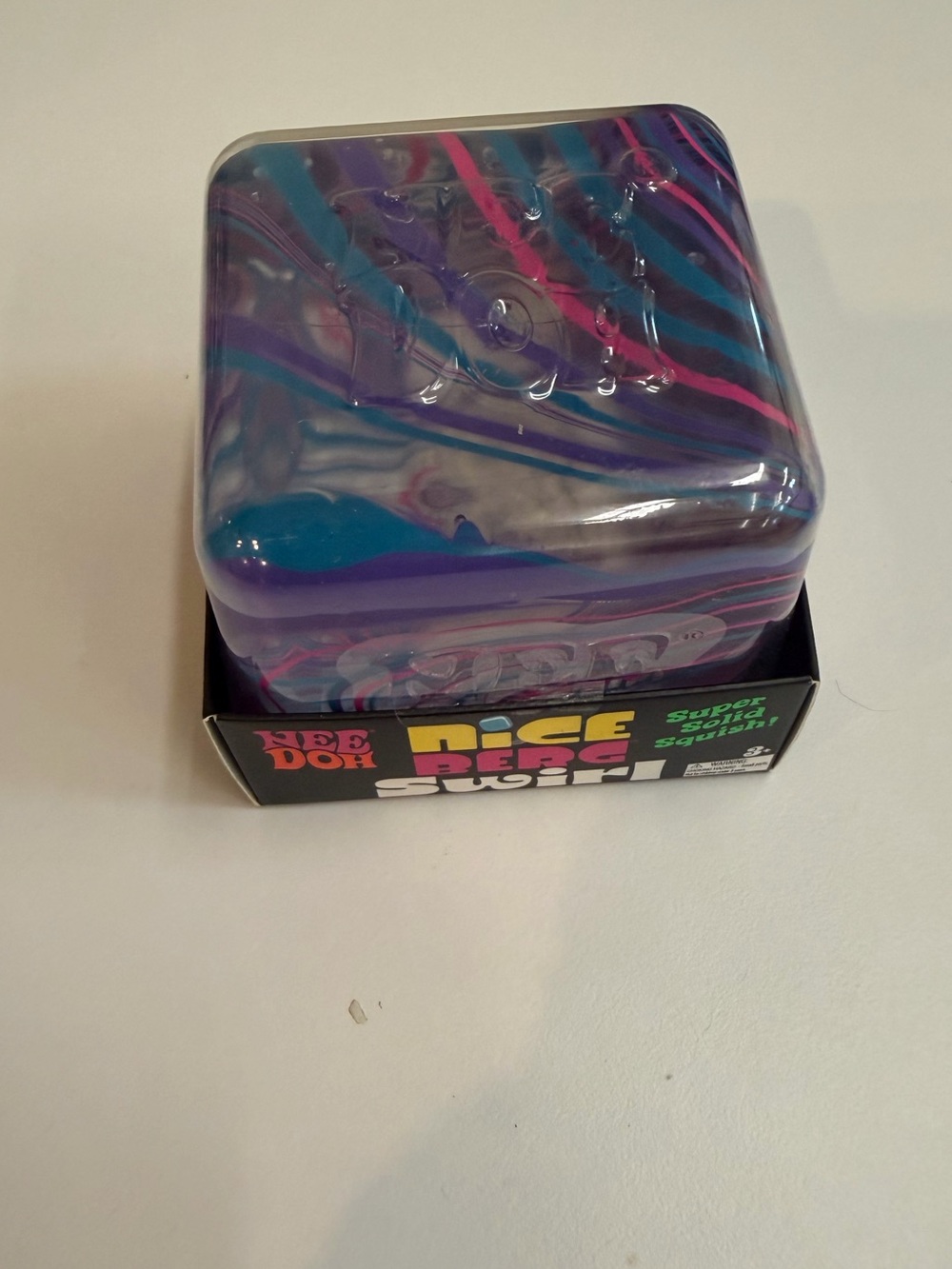 Universal Purple Blue Pink Swirl Stress Cube - Unbranded